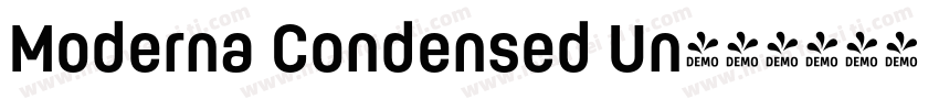 Moderna Condensed Un字体转换